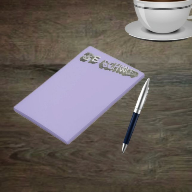 B Skolat Grått-Wht Post-it Block (These post-it-notes are the right, motivational tools, for use during school events!)