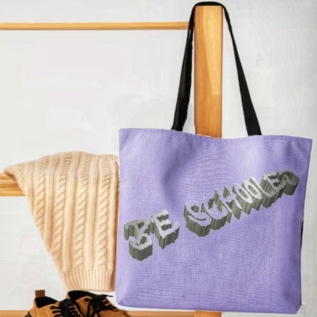 B Skolat Grått-Wht Tygkasse (This B Schooled Gray-Wht Tote Bag, helps you to stand out in a crowd!)