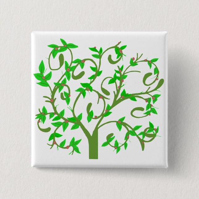 B som träd knäppas knapp (Framsida)