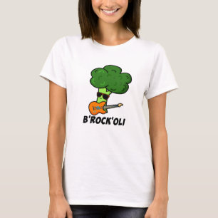 B-Sten-Oli Cute Rocker Broccoli Pun T Shirt
