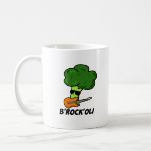 B-Sten-Oli Funny Rocker Broccoli Pun Kaffemugg
