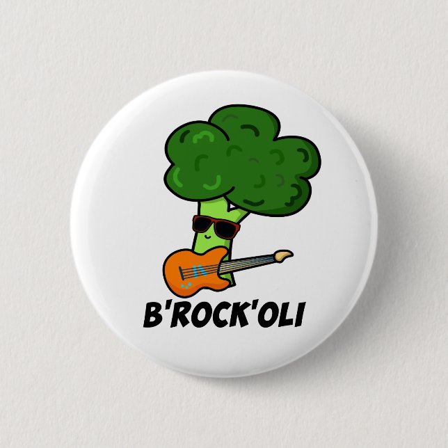 B-Sten-Oli Funny Rocker Broccoli Pun Knapp (Framsida)