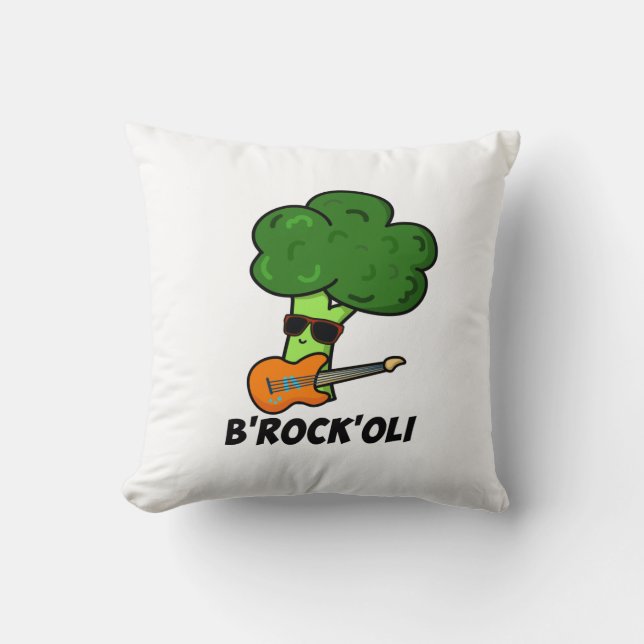 B-Sten-Oli Funny Rocker Broccoli Pun Kudde (Framsida)