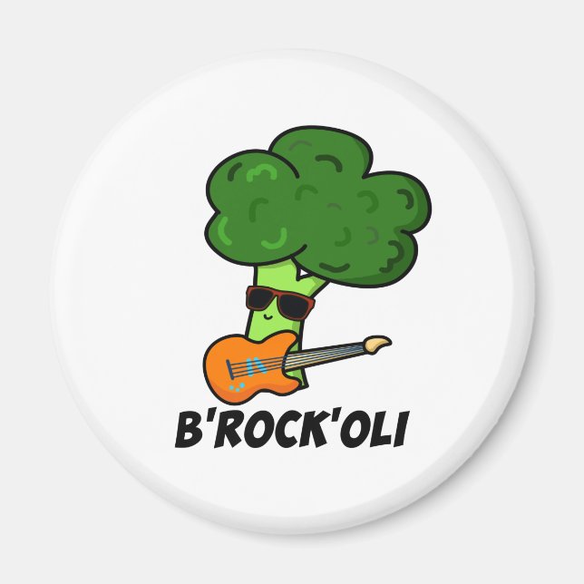 B-Sten-Oli Funny Rocker Broccoli Pun Magnet (Framsidan)