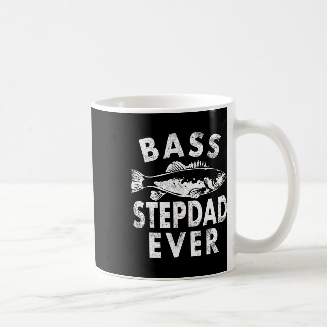 B Stepdad någonsin fiskegåvor Steg-pappa Fars dag Kaffemugg (Höger)