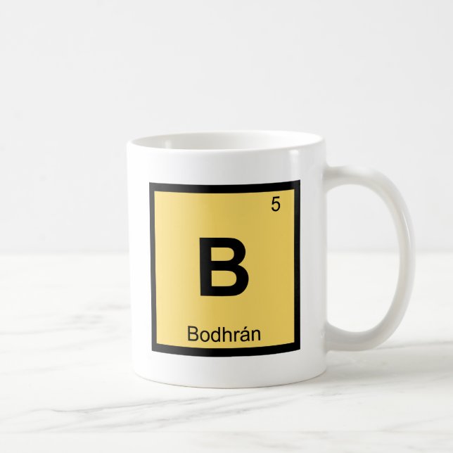 B - Symbol för bord för Bodhran musikkemi Kaffemugg (Höger)