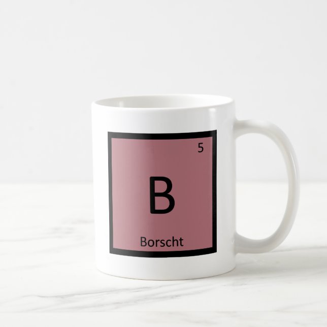 B - Symbol för bord för Borschtsoppakemi Kaffemugg (Höger)