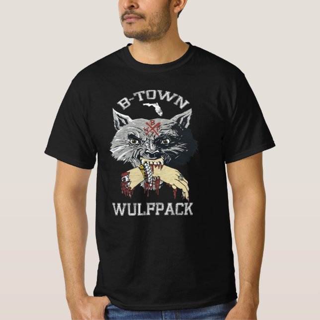 B-TOWN WULFPACK SHIRT T SHIRT (Framsida)