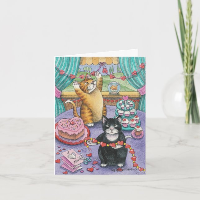 B & valentinen för T #14 noterar Helgkort (Framsida)