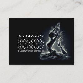 B&W 1-klasspass för Kung Pigeon Yoga Pose 10 Lojalitetskort