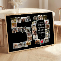 B & W 50-årsjubileum 50 år fotokollage