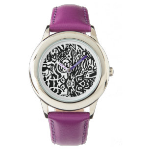 B&W-Abstrakt Armbandsur