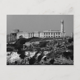 B&W Alcatraz-ön Vykort
