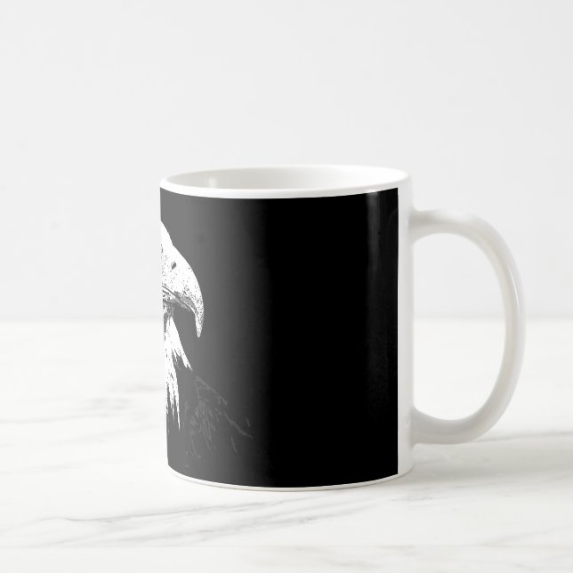 B&W Amerikanska Örn Kaffemugg (Höger)