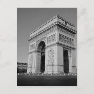 B&W Arc de Triomphe 3 Vykort