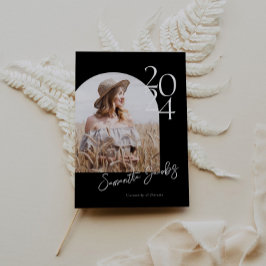 B&W Arch Modern Minimalist Photo Studentfest Inbjudningar