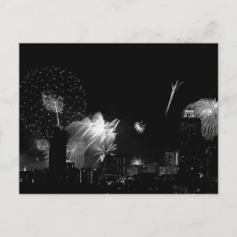 B&W Bangkok-fyrverkerier Vykort