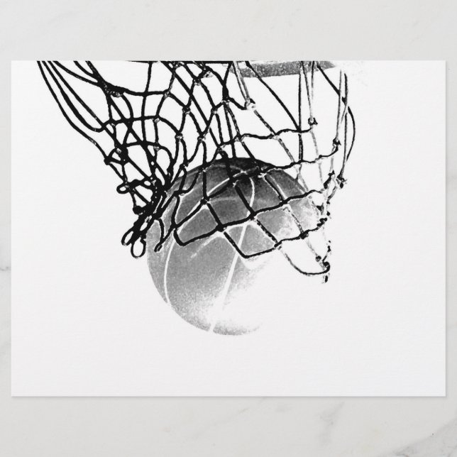 B&W Basketballfälla Reklamblad (Framsidan)