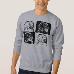 B/W bommad för ugglapopkonst Sweatshirt