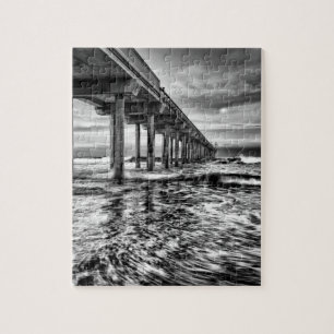 B&W-brygga i gryningen, Kalifornien Pussel