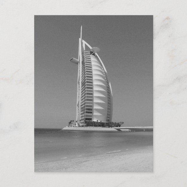 B&W Burj Al-Arab Vykort (Framsida)