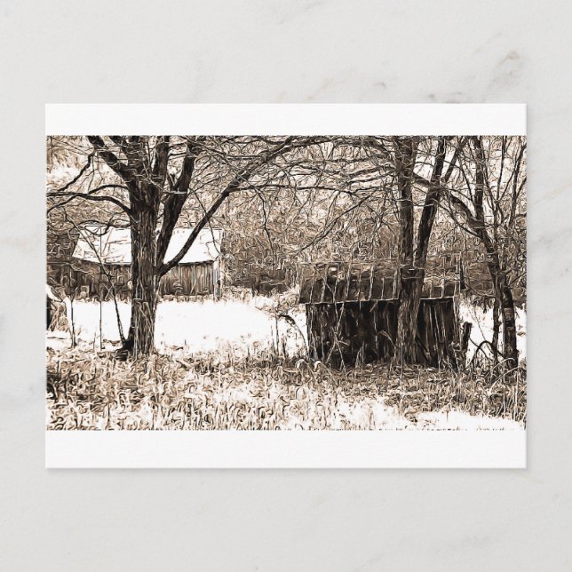 B&W Byggnad Vykort (Framsida)