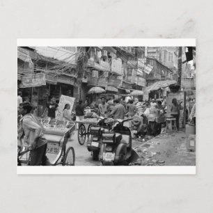 B&W Chaos i Delhi Vykort