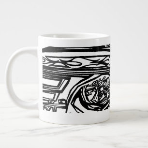 B&W corvette & del falcon Jumbo Mugg