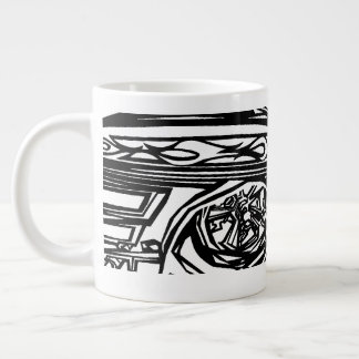 B&W corvette & del falcon Jumbo Mugg