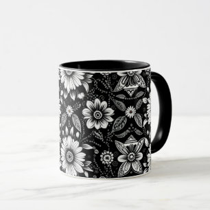 B&W Daisy Dos  Mugg