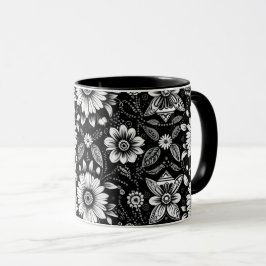 B&W-Daisy Mugg