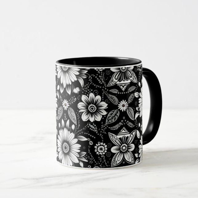 B&W-Daisy Mugg (Framsida höger)