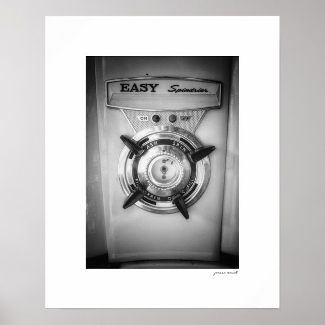 B&W Easy Spindrier Valskiva Affisch Print (Framsidan)