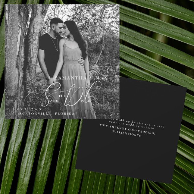 B/W Ett par fotofyrkantiga Spara datum Datumet (Skapare uppladdad)