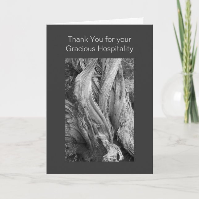 B&W Fine Art Juniper Trunk Photo Template Tack Kort (Framsida)