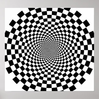 B&W FLOMMA Optisk Illusion Poster