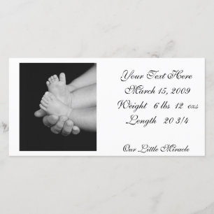 B&W-foto för babyfoto Meddelande