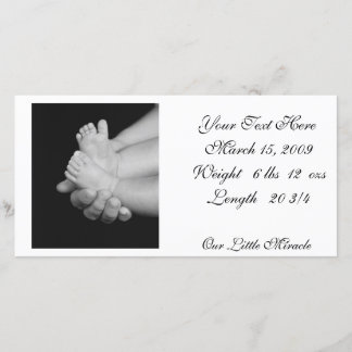 B&W-foto för babyfoto Meddelande