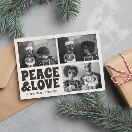 B&W-Funky Groovy God jul Fotojul Kort