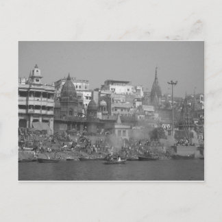 B&W Ganges River Vykort
