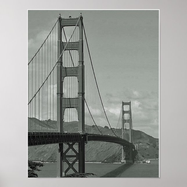 B & W - Golden Grind Bridge Poster (Framsidan)