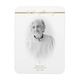 B&W Golden Photo Memory Service Kära Ones Magnet