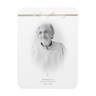 B&W Golden Photo Memory Service Kära Ones Magnet