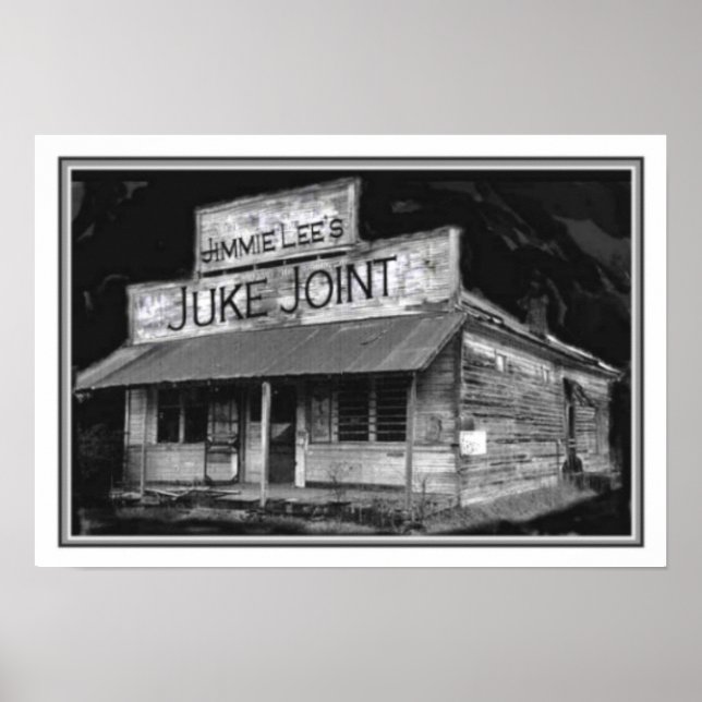 B&W Juke Joint Poster 13 x 19 (Framsidan)