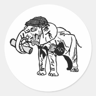 B&W Jumbo-klistermärke (20 STYCKEN!) Runt Klistermärke
