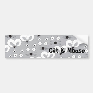 B&W Kat- och musknappsfack Bildekal