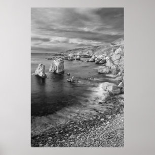 B&W kustlinje, Kalifornien Poster
