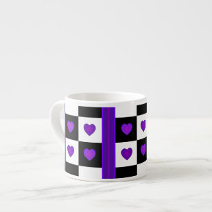 B&W Lila Hjärtat Espressomugg