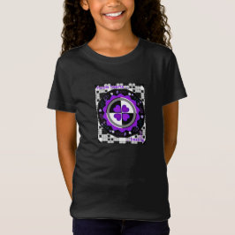 B&W Lila Hjärtat T Shirt