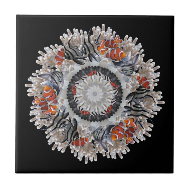 B&W med clown 30 x 30 Kakelplatta (Framsidan)